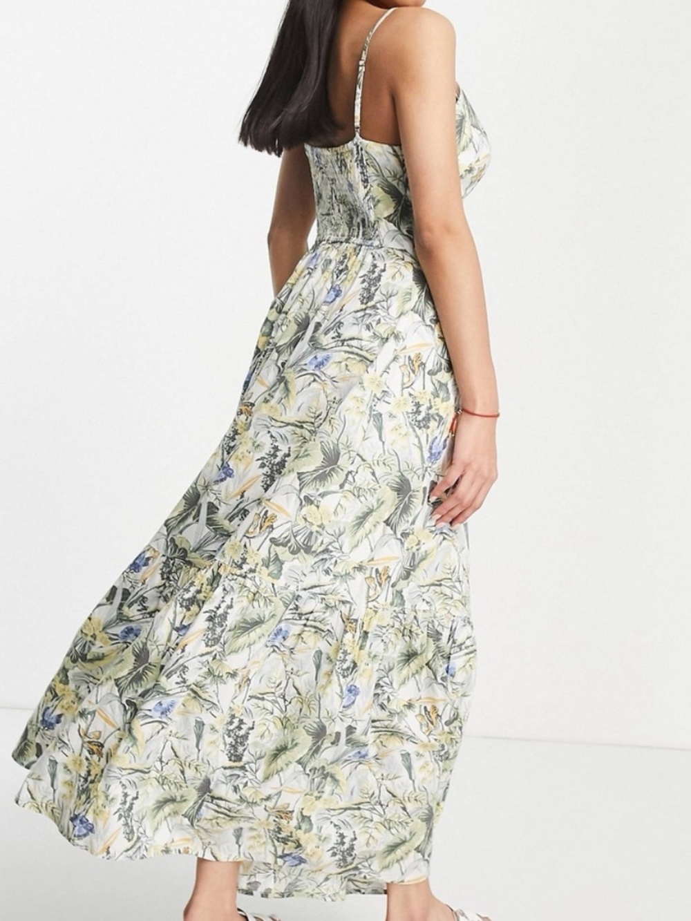 Abercrombie & Fitch Yellow and Blue Tropical Maxi Dress - Picture 2 of 7